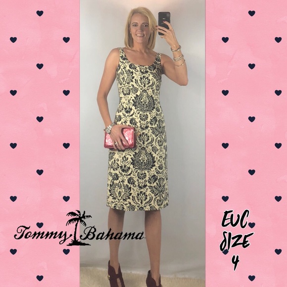 Tommy Bahama Damask Sheath Dress Size 4 - Picture 5 of 8